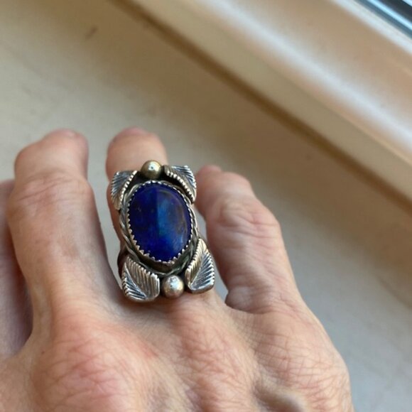 sterling lapis ring - Picture 1 of 15